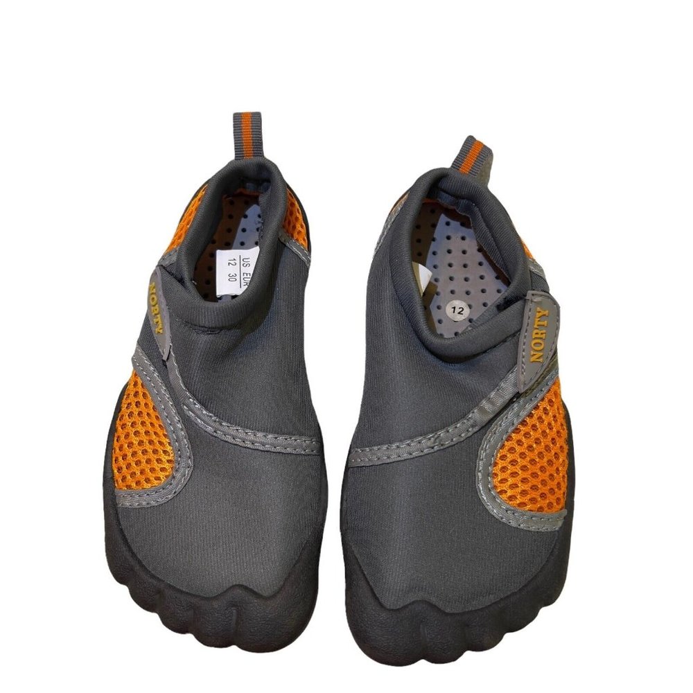 Norty Unisex‎ Barefoot Grey Orange Outdoor Beach sports kids shoes size US 12